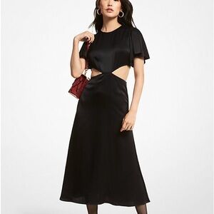 NWOT Michael Kors Satin cutout dress